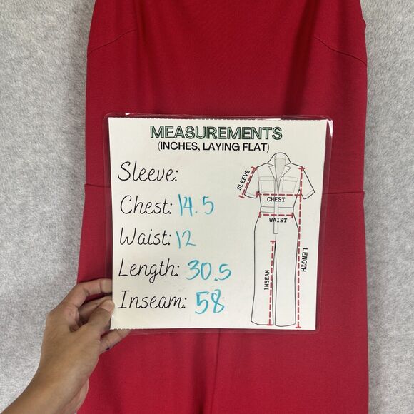 Revolve Lovers and Friends Lavinia Jumpsuit in Cherry Red size XS Wide Leg Y2K - Picture 6 of 10